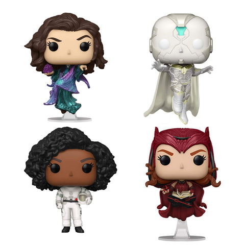 Funko Pop! WandaVision Set of 4: Agatha Harkness, The Vision, Monica Rambeau and Scarlet Witch