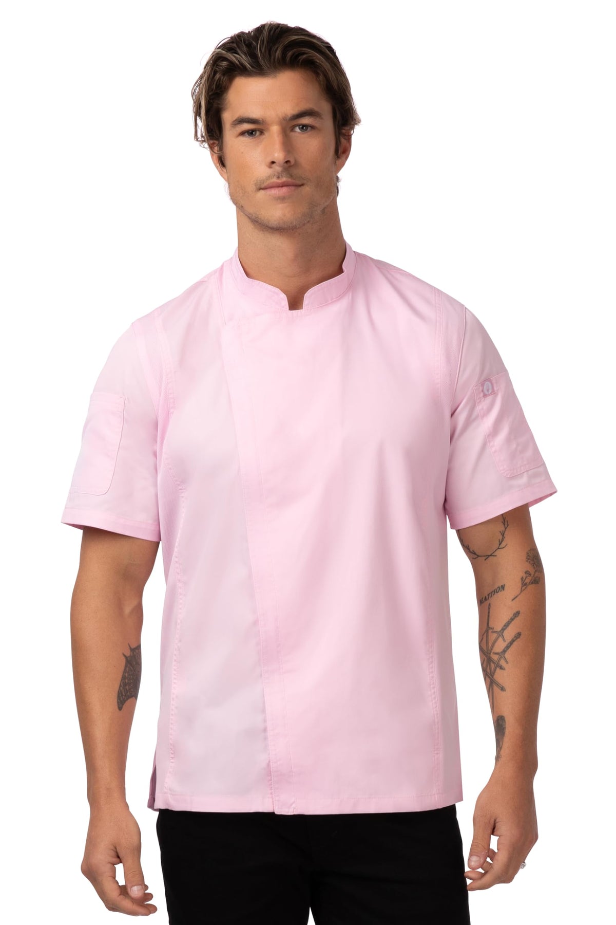Chef Works Men's Springfield Chef Coat, Pink, Medium