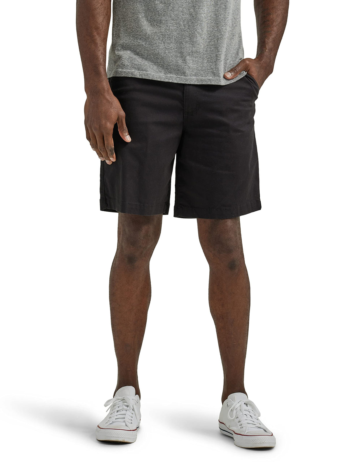 Lee Men's Regular Fit Flat Front Short, Unionall Black