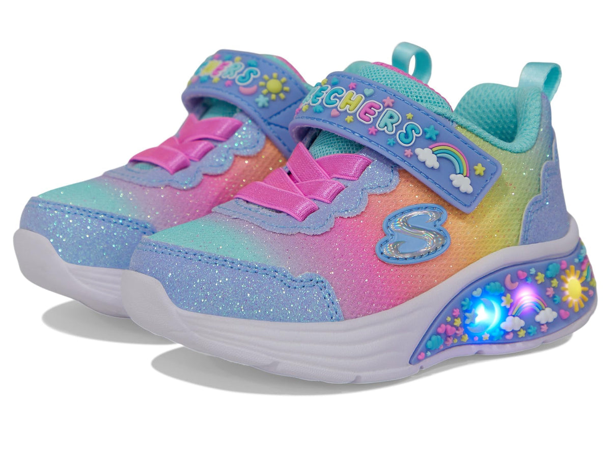 Skechers Kids Kids My Dreamers-Pastel Sunset Sneaker, Light Blue/Multi, 9 US Unisex Toddler