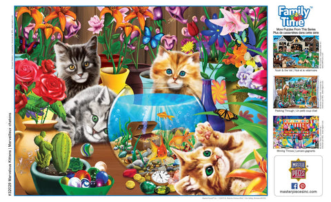 MasterPieces 400 Piece Jigsaw Puzzle for Adults, Family, Or Youth - Marvelous Kittens - 18"x24"