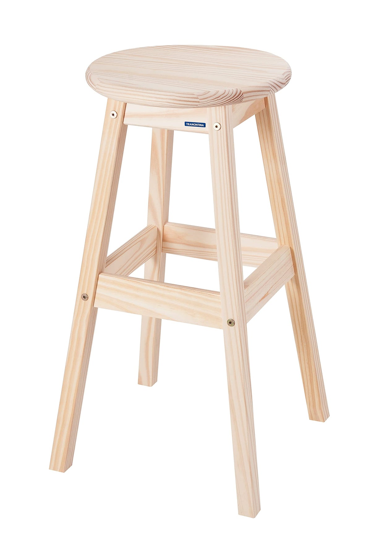 Tramontina Natural Pine Wood Counter Stool Ø 40 x 70.8cm