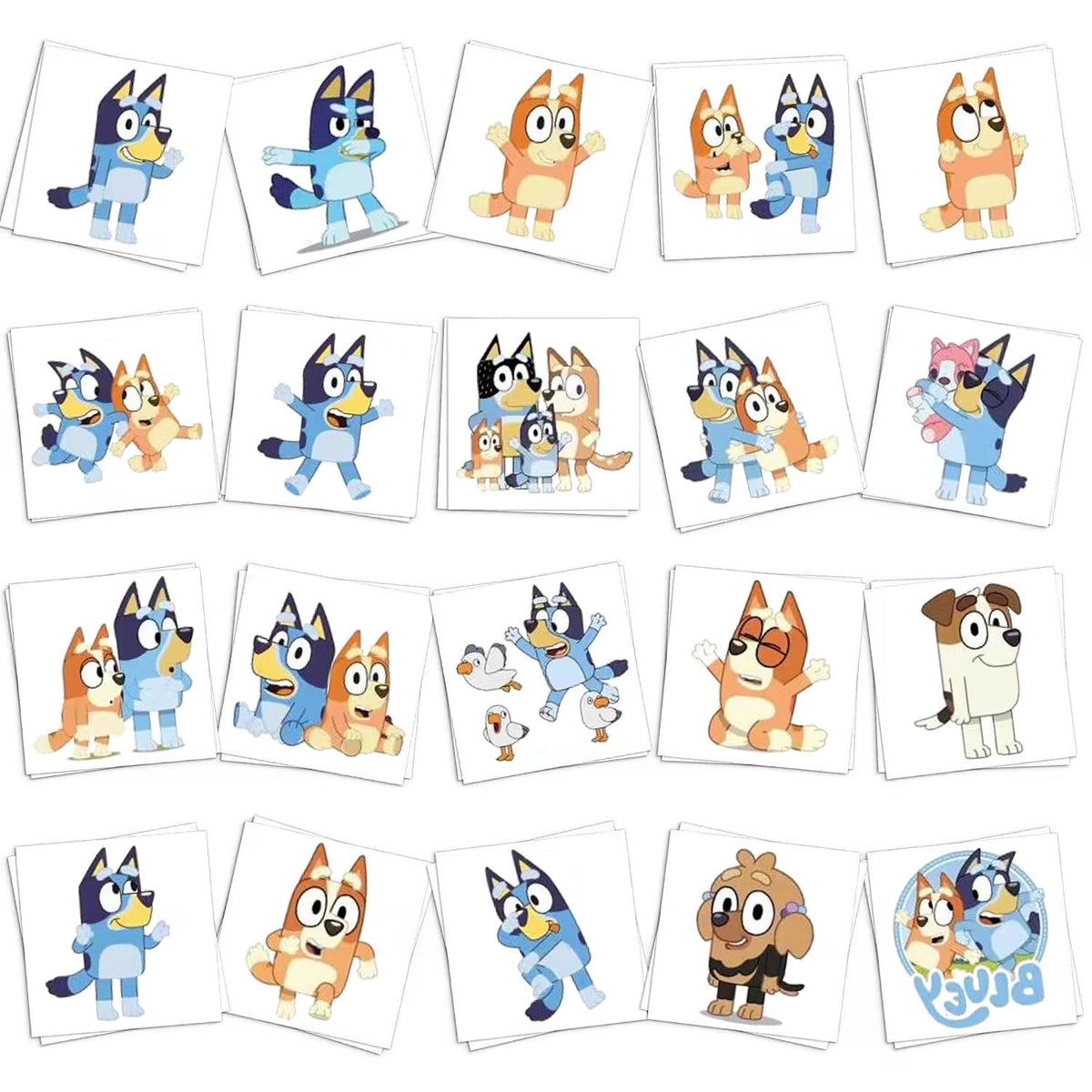 Generic 60PC Blue Temporary Tattoos for Kids, Kids Blue Birthday Party Supplies, Cute Party Favors Fake Tattoos Stickers Party Decorations for Kids Boys Girls School Rewards Gifts