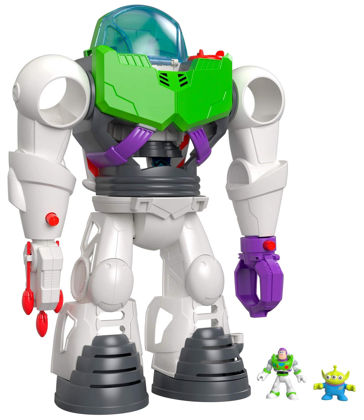 Fisher-Price Imaginext Playset Disney Pixar Toy Story Buzz Lightyear Robot Toy with Removable Spaceship for Preschool Kids Ages 3+ Years