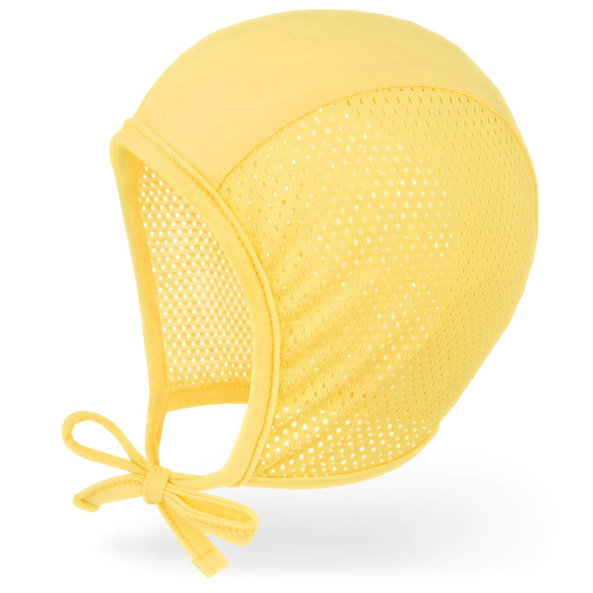 JELLYTREE Newborn Baby Hat Bonnet Mesh Summer Infant Hospital Hat Baby Hearing Aid Hat Beanie, Yellow_S