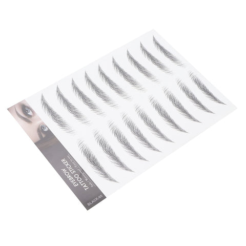 6D Eyebrow Tattoo Sticker Professional Waterproof Eyebrow Transfer Sticker Eyebrow Makeup Tool for Women and Girls (Black)(BLACK-05)