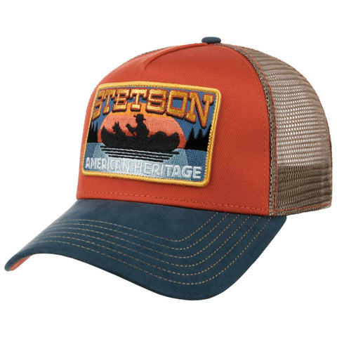 Stetson Canoe Trucker Cap Men Blue-red One Size