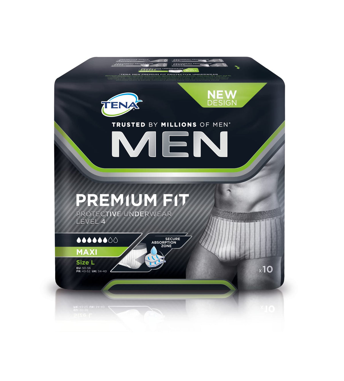 Tena Men Premium Fit Level 4 - 5 Packs of 8 (Incontinence Pants)
