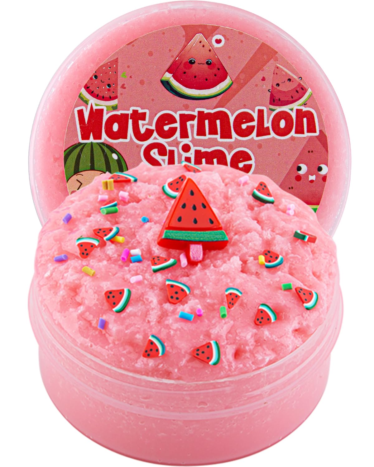 Watermelon Pink Snow Fizz Slime, Non-Sticky Crunchy Slime, Slime Party Favors for Kids, Slime Sensory Toys for Birthday Easter Hallowmas Christmas Girls Gifts & Boys Gifts