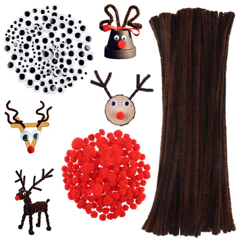 450 Piece Pipe Cleaners, Brown Tones, Pipe Cleaners Set, Chenille Wire, Pompoms Pipe Cleaners, Pipe Cleaners for Crafts, Pipe Cleaners, Brown, Pipe Cleaners, Reusable