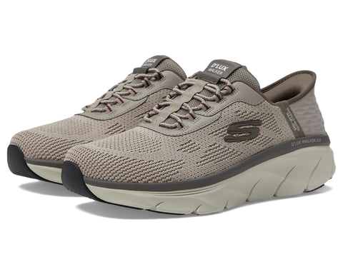 Skechers Men's D'Lux Walker 2.0 Rezinate Hands Free Slip-in Sneaker, Taupe, 7