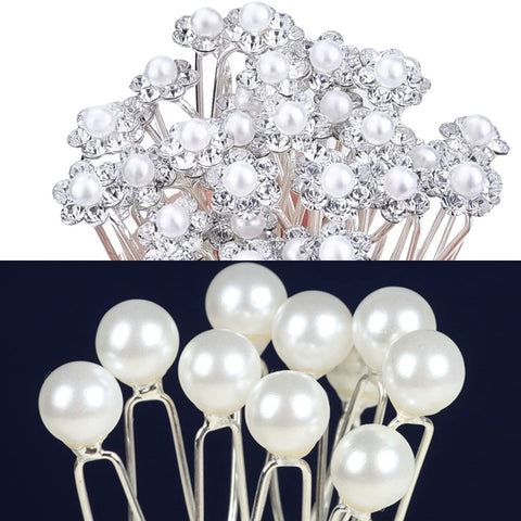 20Pcs Pearl Hair Pins Bridal Hair Pins Wedding Hair Pins Flower Hair Pins for Women Wedding Bridesmaid Hair Accessories for Women Girls, Wedding, Ball