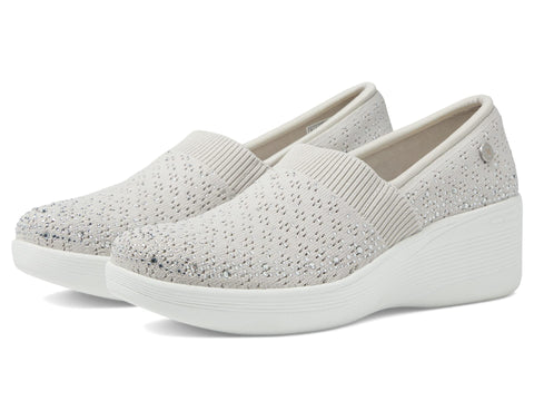 SKECHERS Women's Martha Stewart PIER LITE-Reflection Loafer, Light Grey Silver, 7.5