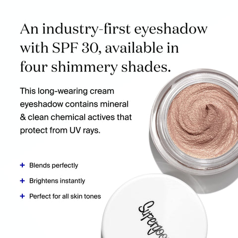 Supergoop! Shimmershade, Daydream - 0.18 oz - Long-wearing Cream Eyeshadow with Broad Spectrum SPF 30 Sunscreen - Instantly Brightens Eye Area - Won?ÃƒÆ’Ã†â€™ÃƒÂ¢Ã¢â€šÂ¬Ã‚Â¡ÃƒÆ’Ã†â€™ÃƒÂ¢Ã¢â€šÂ¬Ã¢â‚¬Å“t Crease, Flake or Fade