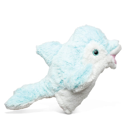 DolliBu Dolphin Plush Hand Puppet for Kids - Soft Plush Stuffed Animal Hand Puppet Toy for Puppet Show Games Puppet Theaters for Kids, Adult Cute Puppets Educational Toy to Teach Children & Toddlers