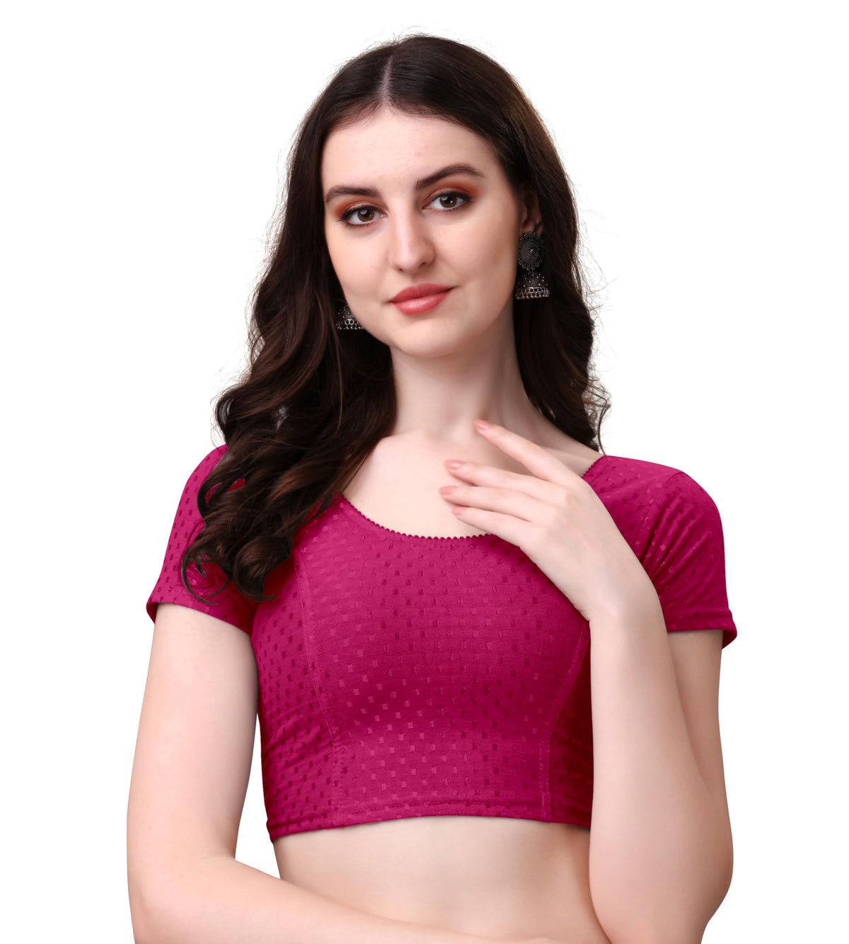 Kipzy Women's Round Neck Short Sleeve Blouse, Rani, 40