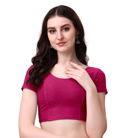 Kipzy Women's Round Neck Short Sleeve Blouse, Rani, 40