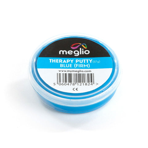 Meglio Therapy Hand Putty 57g - for Hand Exercises Targeting Hand Recovery and Rehabilitation, Strength Training and Stress Relief, Variable Resistive Strength (Blue (Firm))