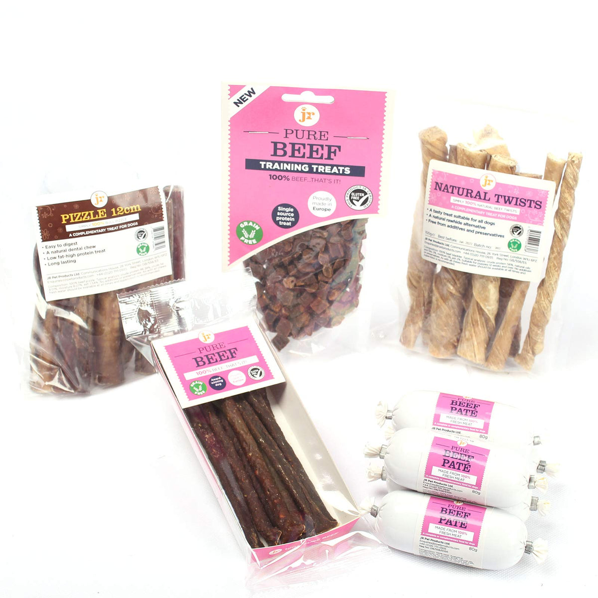JR Pet Products 100% Pure Beef Box Natural Dog Treats