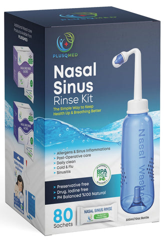80 x Nasal Rinse Salt + Neti Pot Bottle 300 ml, Sinus Rinse Kit, Nasal Wash,Sinus Rinse,Neti Pot,Sinus Rinse Kit,Sinus Rinse sachets,Sinus Rinse Salt,Nasal wash Salt.