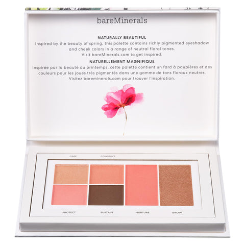 bareMinerals Eco-Beautiful Talc-Free Eye & Cheek Palette, Limited-Edition Earth-Inspired Packaging, Fully Recyclable, Sustainable All-in-One Palette for Eye and Face, Vegan