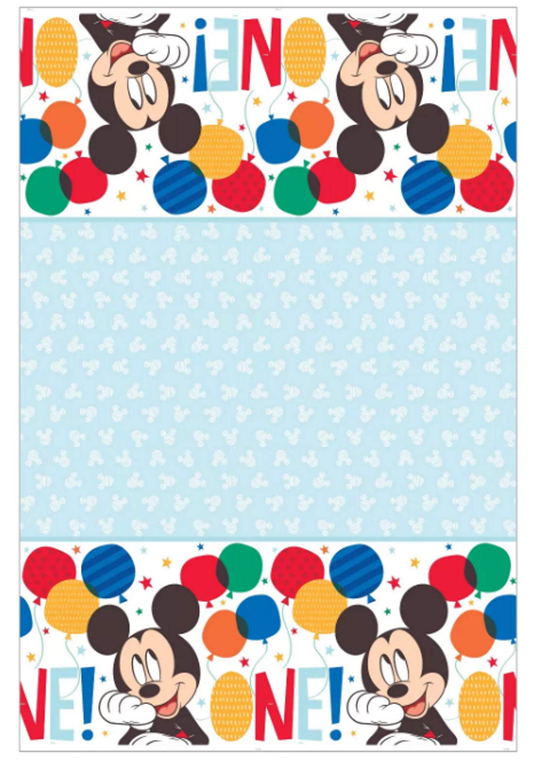 Unique Disney Mickey 1st Birthday Rectangular Plastic Tablecover - 1 Pc