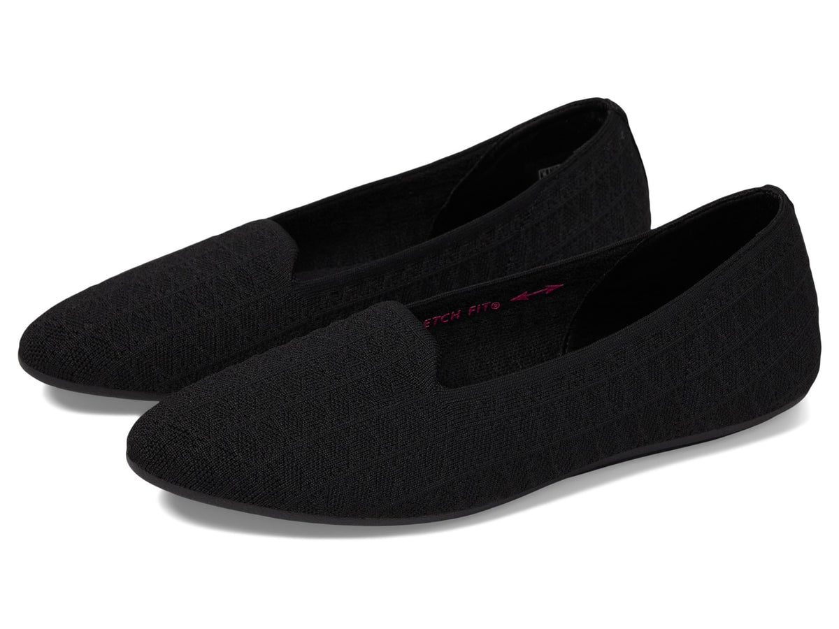 SKECHERS Women's Cleo 2.0-Look at You Ballet Flat, Black, 7
