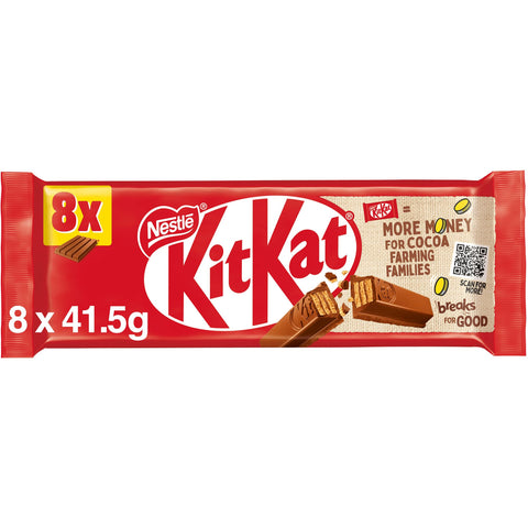 KitKat 4 Finger Milk Chocolate Bar Bumper Multipack, 8 x 41.5 g