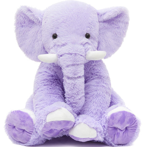 MorisMos Purple Elephant Teddy Bear for Girlfriend, Fluffy Cuddly Elephant Plush Stuffed Animal Soft Toy, Kawaii Presents for Girls Kids Daughter Women Valentines Day Birthday Party Decorations 50cm