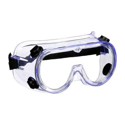 3M Goggle Chemical Splash, Impact-Resistant, Blocks 99.9% of UV, Scratch Resistant, Adjustable Strap, Indirect Ventilation, Flexible Frame Conforms To Face For Secure & Protective Fit (91252H1-DC-10)