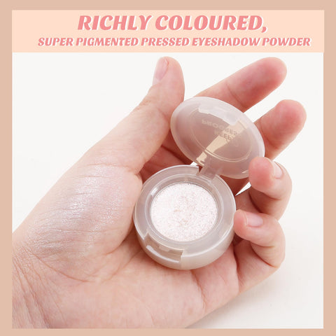 Booben Glitter Eyeshadow, Highly Pigmented Eye Shadow Highlighter to Create Metallic Shimmer Finishes, Blendable Smudge-proof Sparkling Shiny Eye Makeup for Women