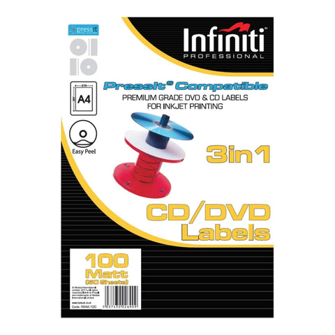 Infiniti A4 Blank PhotoGlossy White CD Label (50)