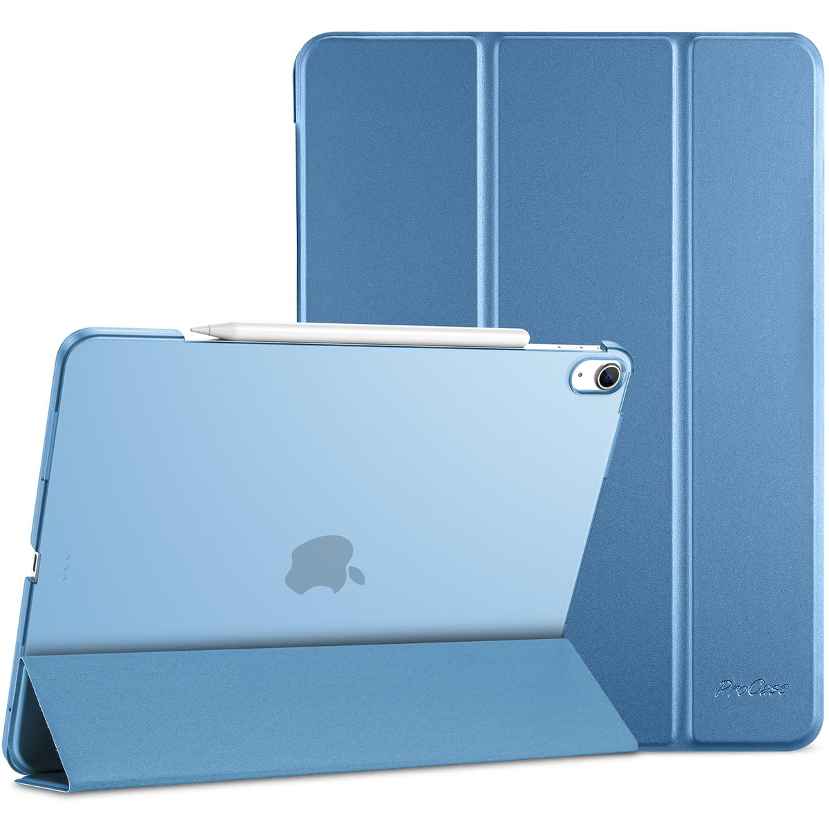 ProCase for iPad Air 13 Inch Case 2024 M2, 13" iPad Air Case 2024 Air M2 13 Cover, Slim Stand Translucent Hard Shell Back Folio iPad 13 Air Case, Auto Wake/Sleep -Skyblue