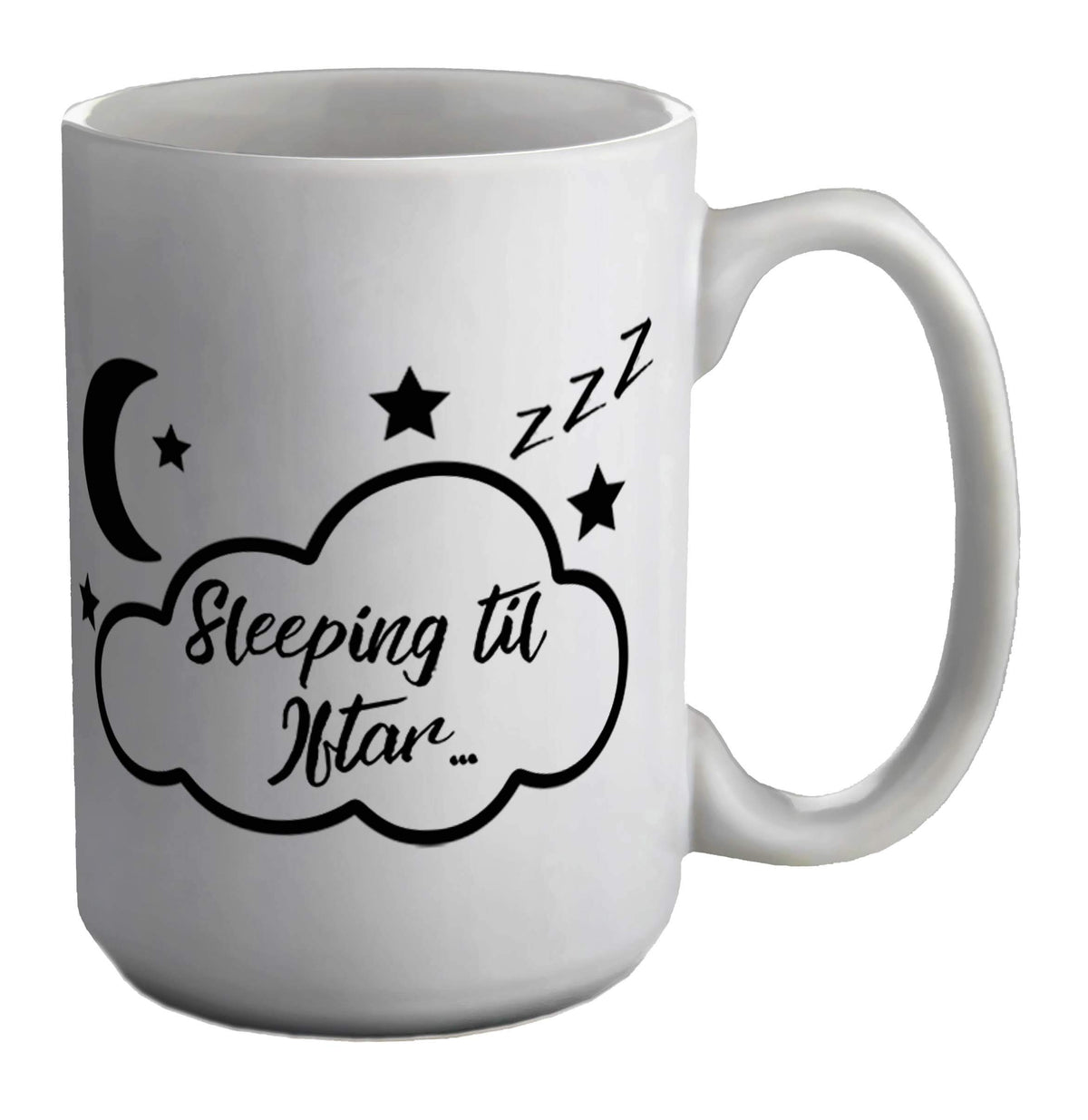 Shopagift Sleeping Till Iftar White 15oz Large Mug Cup