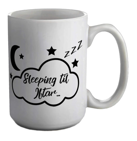Shopagift Sleeping Till Iftar White 15oz Large Mug Cup