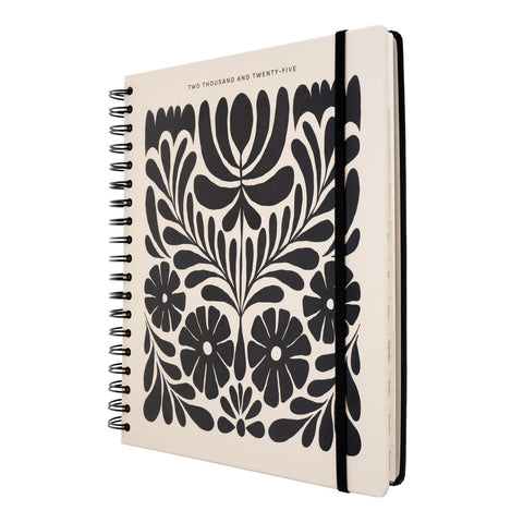 Kokonote Diary 2025 Nordic | Desk Planner 8.3 x 9.8 inches - 21 x 25 cm | Diary Week To View, August 2024 - December 2025 | Stickers & Tabs