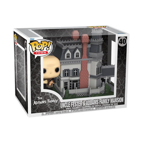 Funko Pop! Town: The Addams Family - Uncle Fester & Addams Family Mansion