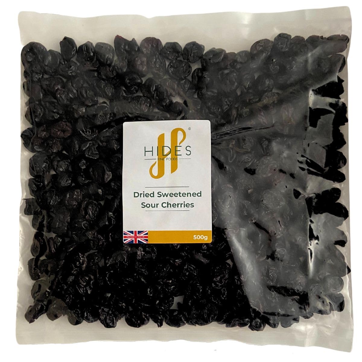 Hides Fine Foods - Dried Sweetened Sour Cherries 500g - Suitable for Vegetarians - Baking - Granola - Breakfast - Muffins - Snacking - Desserts - Rich in Antioxidants and Nutrients.