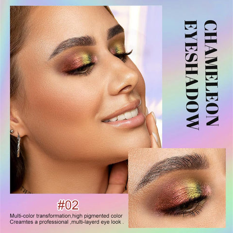 VERONNI Chameleon Eyeshadow,3Colors Liquid Metallic Eyeshadows Color Shifting, Holographic Glitter Multichrome Eye Shadow High Pigmented, Long Lasting and Smudge Proof (#02+04+06)