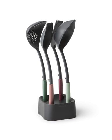 Brabantia Kitchen Utensils Set plus Holder, TASTY+ - Mixed