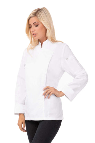 Chef Works Women's Lansing Chef Coat Jackets, White, S