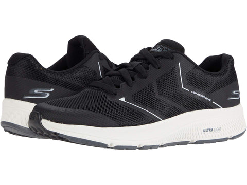 Skechers mens Go Run Consistent - Performance Running & Walking Shoe Sneaker, Black/White, 7.5 US