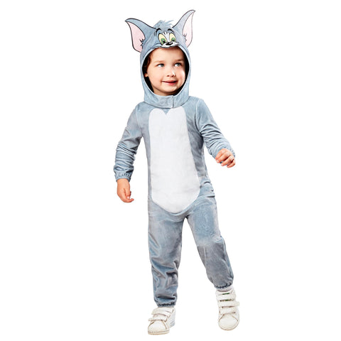 Rubie's Tom & Jerry Cute Tom Cat Costume Jumpsuit and Headpiece For Toddlers and Kids, For Themed Party and Halloween, 4T
