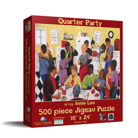 SUNSOUT INC - Quarter Party - 500 pc Jigsaw Puzzle by Artist: Annie Lee - Finished Size 18" x 24" - MPN# 46871