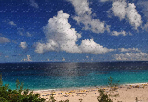 Bermuda Beach 1000 Piece Jigsaw Puzzle 29.5 X 19.6' Wood-Material Large Format for Adults