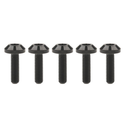 Wanyifa Titanium M6 x12 15 20 25 30 35mm Bolt Screw for Bicycle Motorcycle Disk Brake Bolt pack of 5 (M6x20mm, Black)