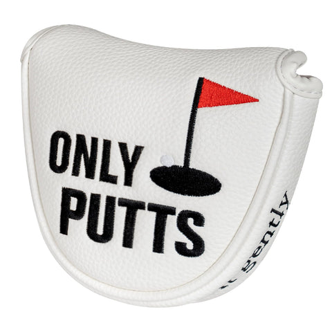 Craftsman Golf Only Putts Strong Magnetic Closure White Mallet Putter Headcover For Heel Shaft Putters