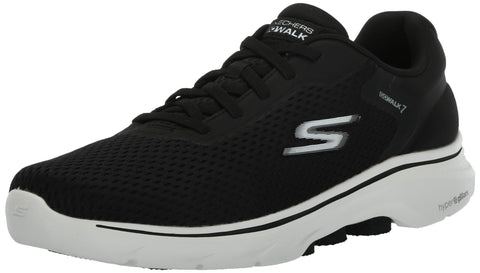 Skechers Men's Go Walk 7-The Construct Sneaker, Black/White, 7.5