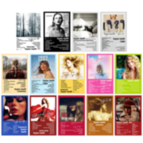 Decor taylor Poster,A Set of 14 posters 12.8x7.9inch, Eras Music Tour Album Cover Posters, Fans Gifts Prints Wall Art posters for room aesthetic,Best Birthday Gifts for Girls, Women, Bestie, Sister