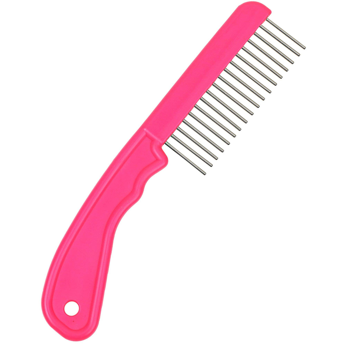 The Hair Doctor Extra Long Tooth Hair Comb 1 1/4 Inch With Handle (French Rose Pink)